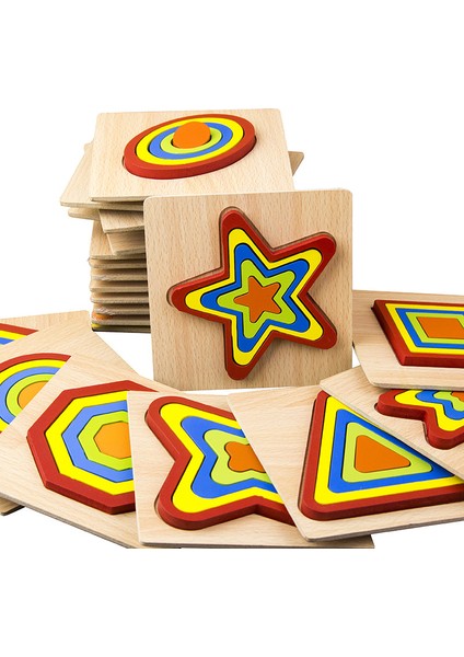 Stil 1 Stil Yeni Yürümeye Başlayan Çocuklar Için Ahşap Yapbozlar Yaş Yaş Şekli Renk Öğrenme Erkek ve Kız Çocuklar Için Eğitici Montessori Oyuncaklar (Yurt Dışından)