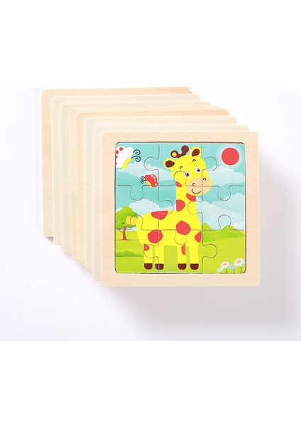 Tavşan Stili Mze 11*11 cm Çocuklar Oyuncak Ahşap Bulmaca Ahşap 3D Bulmaca Çocuklar Için Yapboz Bebek Karikatür Animaltraffic Bulmacalar Eğitici Oyuncak (Yurt Dışından)