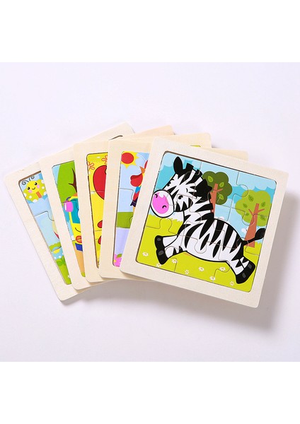 Tavşan Stili Mze 11*11 cm Çocuklar Oyuncak Ahşap Bulmaca Ahşap 3D Bulmaca Çocuklar Için Yapboz Bebek Karikatür Animaltraffic Bulmacalar Eğitici Oyuncak (Yurt Dışından)