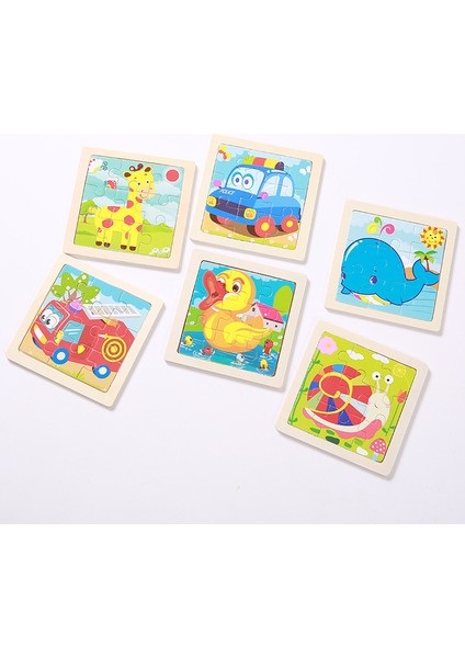 Tavşan Stili Mze 11*11 cm Çocuklar Oyuncak Ahşap Bulmaca Ahşap 3D Bulmaca Çocuklar Için Yapboz Bebek Karikatür Animaltraffic Bulmacalar Eğitici Oyuncak (Yurt Dışından)