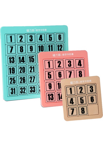 Altın Tarzı Çocuk Montessori Oyuncaklar Manyetik 6x6 Dijital Slayt Yapboz Numarası Huarong Yol Tahtası Matematik Oyunu Klotski Oyuncak Çocuklar Hediye (Yurt Dışından)