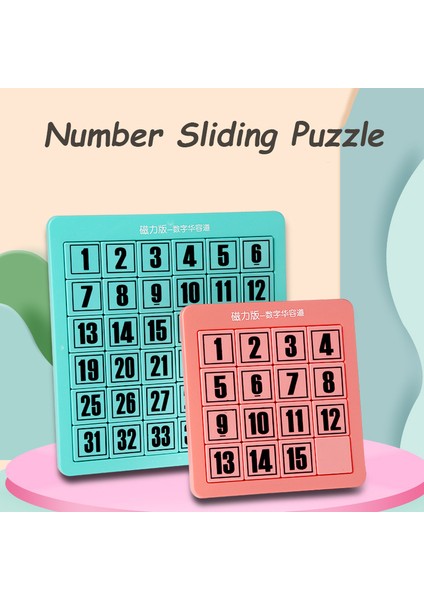 Altın Tarzı Çocuk Montessori Oyuncaklar Manyetik 6x6 Dijital Slayt Yapboz Numarası Huarong Yol Tahtası Matematik Oyunu Klotski Oyuncak Çocuklar Hediye (Yurt Dışından)