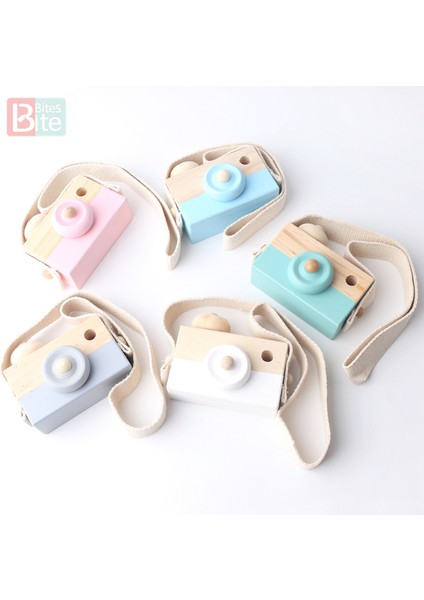 Yeşil Stil 1 Adet Iskandinav Ahşap Bebek Oyuncakları Moda Kamera Kolye Montessori Oyuncaklar Çocuklar Için Ahşap Dıy Hediyeler Hemşirelik Hediye Bebek Blok (Yurt Dışından)