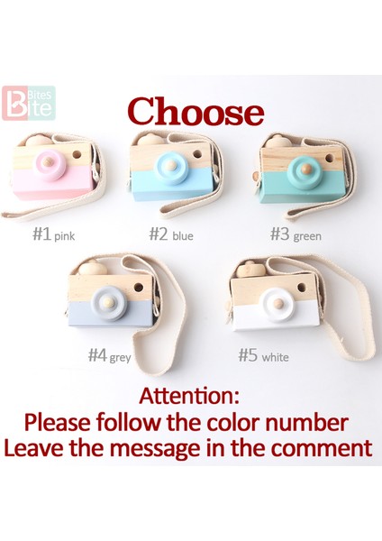 Yeşil Stil 1 Adet Iskandinav Ahşap Bebek Oyuncakları Moda Kamera Kolye Montessori Oyuncaklar Çocuklar Için Ahşap Dıy Hediyeler Hemşirelik Hediye Bebek Blok (Yurt Dışından)