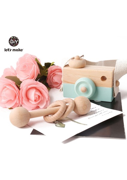 Yeşil Stil 1 Adet Iskandinav Ahşap Bebek Oyuncakları Moda Kamera Kolye Montessori Oyuncaklar Çocuklar Için Ahşap Dıy Hediyeler Hemşirelik Hediye Bebek Blok (Yurt Dışından)