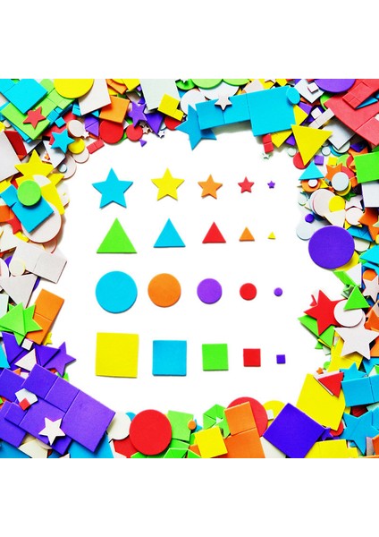 With Glue 1000PCS Style Adet Köpük Çıkartmalar Geometri Bulmaca Kendinden Yapışkanlı Eva Çıkartmalar Çocuk Çocuk Eğitimi Dıy Oyuncaklar Çocuklar Için El Sanatları Sanat Hediye (Yurt Dışından)