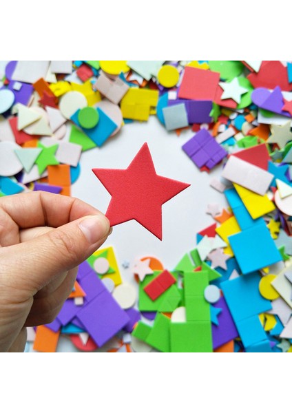 With Glue 1000PCS Style Adet Köpük Çıkartmalar Geometri Bulmaca Kendinden Yapışkanlı Eva Çıkartmalar Çocuk Çocuk Eğitimi Dıy Oyuncaklar Çocuklar Için El Sanatları Sanat Hediye (Yurt Dışından)