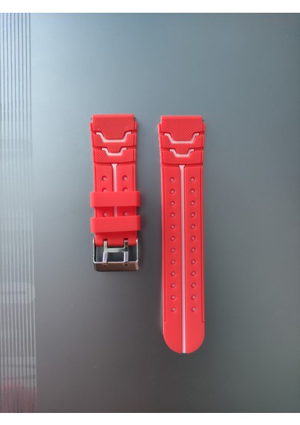 Huawei Watch Fit Uyumlu Renkli Silikon Kordon Pim Çevirici Aparatı ile Birlikte Kırmızı Düz fiyatları