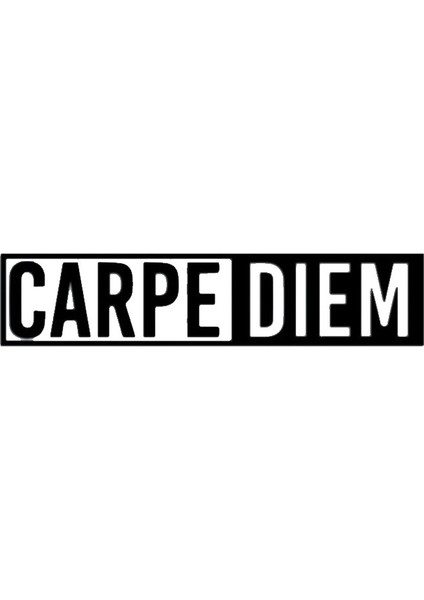 Carpe Diem Sticker (Oto-Motor-Laptop-Duvar-Dekor) 10 x 3 cm