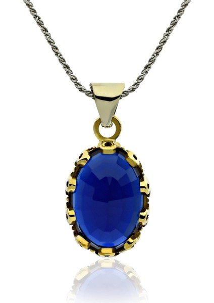 Safir Taşlı Otantik Gümüş Kadın Set fiyatları