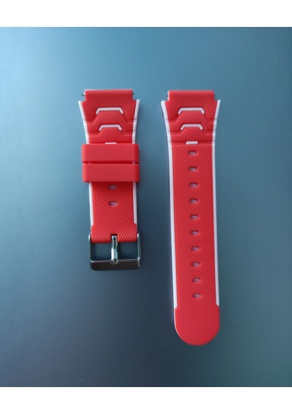 Huawei Watch Fit Uyumlu Renkli Silikon Kordon Pim Çevirici Aparatı ile Birlikte Kırmızı Düz Çizgili fiyatları