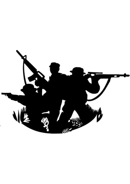 Siperdeki Askerler Sticker Duvar Dekor Sticker 40 x 24 cm