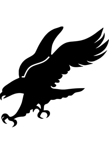 Avlanan Kartal Sticker Duvar Dekor Sticker 40 x 36 cm