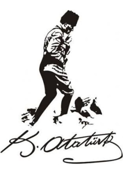 Mustafa Kemal Atatürk Duvar Dekor Sticker 40 x 48 cm