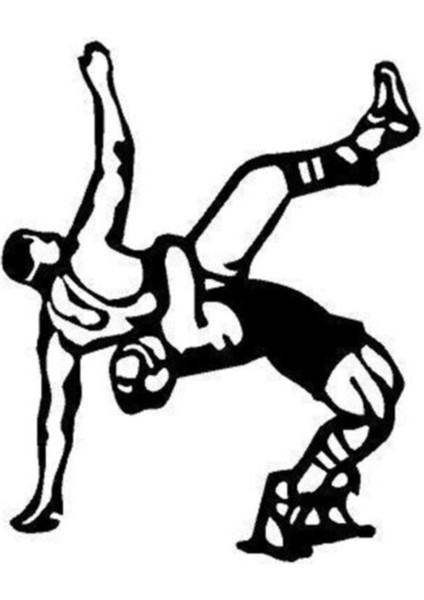 Güreşçiler Duvar Dekor Sticker 40 x 48 cm