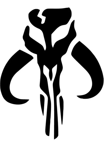 Mandalorian Amblem Sticker Duvar Dekor Sticker 40 x 52 cm