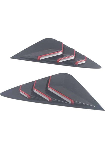 Venza 2020-2022 Için Araba Arka Cam Üçgen Panjur Deklanşör Kapağı Trim Dekor Aksesuarları, Parlak Siyah (Yurt Dışından)