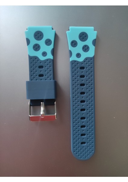 Huawei Watch Fit Uyumlu Renkli Silikon Kordon Pim Çevirici Aparatı ile Birlikte Mavi Benekli fiyatları