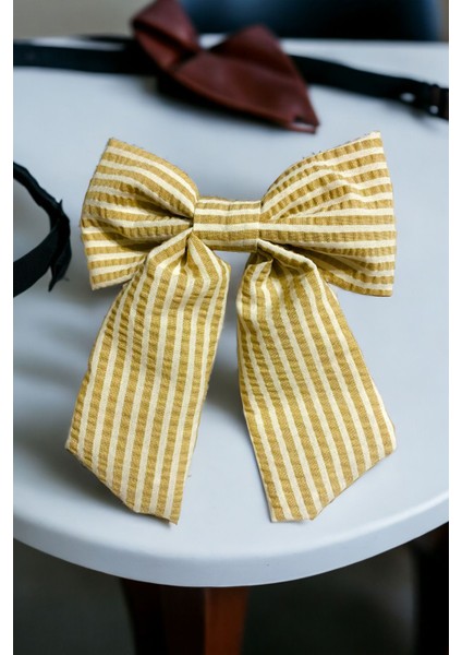 Kadın Çizgili Fiyonk Otomatik Toka