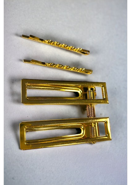 Kadın 6 cm Gold Renk 2 Adet Firkete 2 Adet Pens Toka Seti modelleri