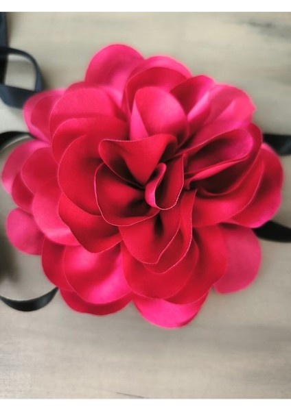 Kolye/choker Kolye/bağcıklı Saten Çiçek Kolye