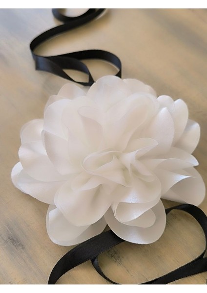 Kolye/choker Kolye/bağcıklı Saten Çiçek Kolye