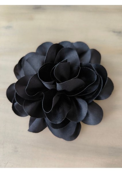 Broş/iğneli Saten Çiçek Broş (12 Cm)