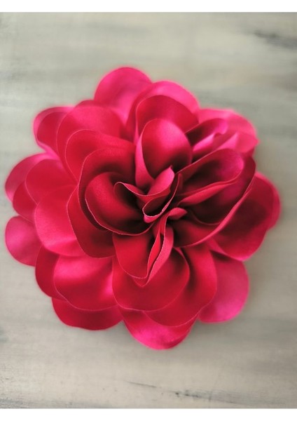 Broş/iğneli Saten Çiçek Broş (12 Cm)