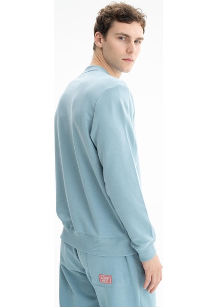 Erkek Sade Şık Regular Fit Şardonsuz 3 İplik Bisiklet Yaka Sweatshirt K26124601401 fırsatları