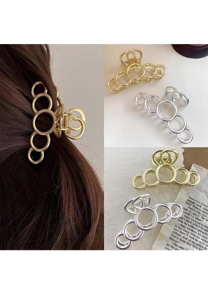 Kadın Halka Model Yüksek Kalite Kararmaz 7 cm Metal Toka