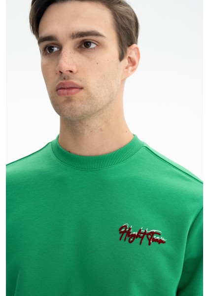 Erkek Basic Regular Fit Şardonsuz 3 İplik Bisiklet Yaka Sweatshirt K26124601301 fiyatları