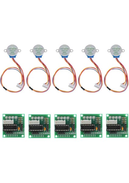 5pcs 5V Step MOTOR+ULN2003 5-Wire 4-Fazlı/step Motor Sürücü Kartı (Yurt Dışından)