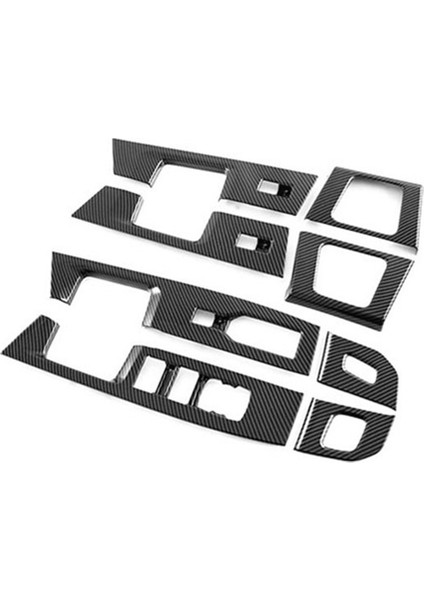 Araba Karbon Fiber Pencere Camı Kaldırma Düğmesi Trim Anahtarı Kapağı Kapı Kol Dayama Paneli Etiket 2021 2022 2023 Için (Yurt Dışından)