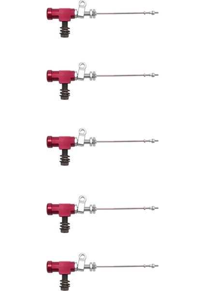 5x Motosiklet Hidrolik Debriyaj Ana Silindir Çubuk Fren Pompası M10X1.25MM Alüminyum Kırmızı (Yurt Dışından)