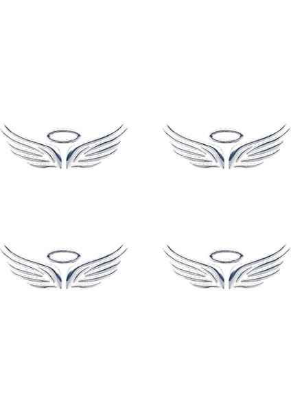4x 3D Melek Peri Araba Oto Kamyon Logo Amblem Rozet Çıkartma 3 Renk (Yurt Dışından)