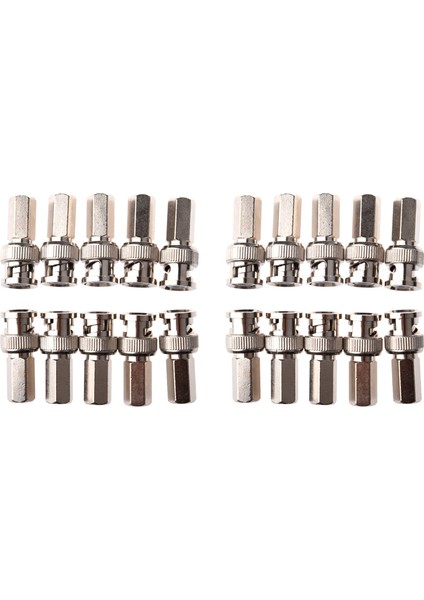 Twist-On Bnc Erkek Konnektörler Cctv RG59 20'li Paket (Yurt Dışından)