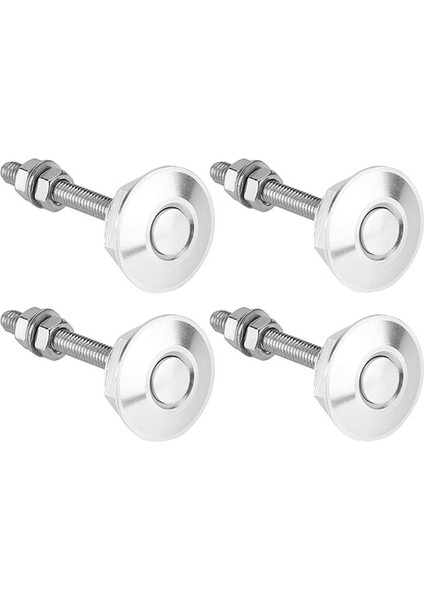 2x Uzun Düğme Hızlı Bırakma Kaput Pimleri Kilit Klipsi Mandalı Tampon Kiti (Yurt Dışından)