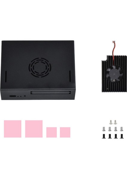 Visionfive2 Için Soğutma Fanlı Özel Metal Kabuk Mini Ana Bilgisayar Kabuğu IP30 Koruma Seviyesi Çoklu Arayüzler (Yurt Dışından)