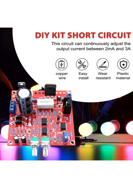 0-30V 2MA-3A Ayarlanabilir Dc Regüle Güç Kaynağı Dıy Kiti Korumalı Kısa (Yurt Dışından)