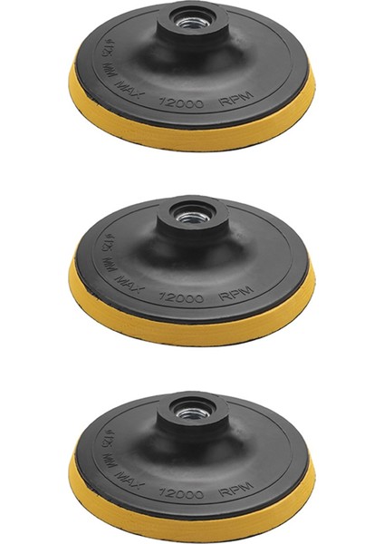 3x Parlatma Pedi Destek Pedi Zımpara Pedi Pedleri M14 Parlatma Makinesi Için Yeni K1 Konu Çapı: 125 mm (Yurt Dışından)