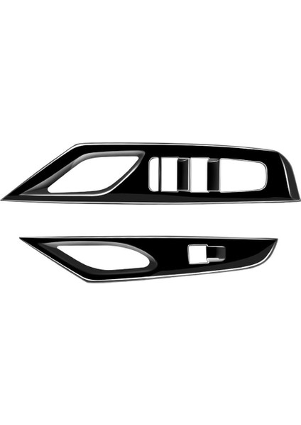 Araba Parlak Siyah Iç Kapı Kol Dayama Pencere Camı Anahtarı Çerçeve Paneli Kapak Trimler C28 2022-2023 (Yurt Dışından)