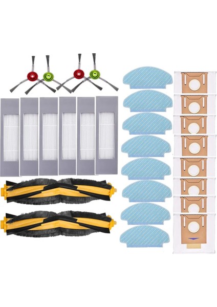 Deeboot N10/N10 Artı Robotlu Süpürge Yedek Parça Ana Yan Fırça Hepa Filtre Paspas Bezi Toz Torbası (Yurt Dışından)