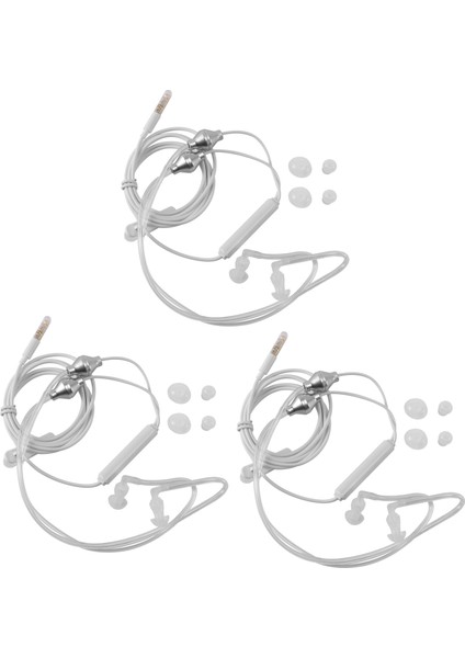 3x Anti Radyasyon Binaural Kulaklık Stereo Mikrofonlu Kulaklıklar Evrensel 3.5mm Gürültü Engelleme (Yurt Dışından)