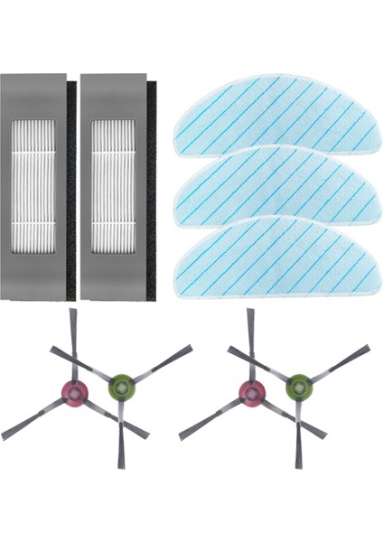 T9 Max T9 T9 + T9 Güç Paspas Bezi Hepa Filtre Yan Fırça Seti Parçaları Robotlu Süpürge Aksesuarları (Yurt Dışından)