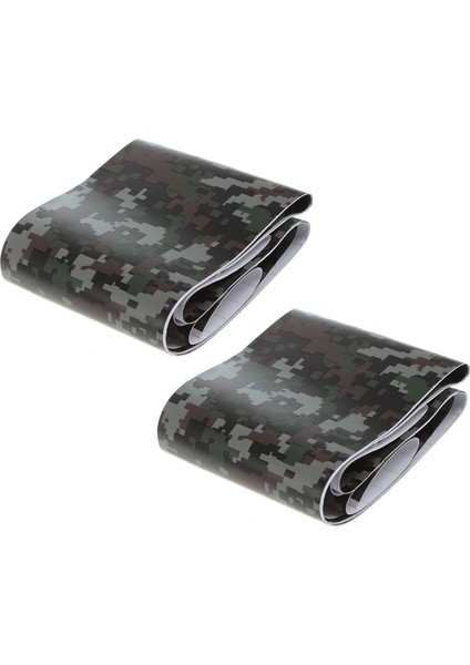 2 Rulo Camo Araba Etiket Karbon Fiber Motosiklet Pvc Vinil Yapışkan Camo Woodland Kamuflaj Etiket (Yurt Dışından)
