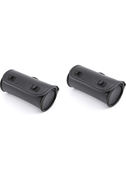 2x Motosiklet Çatal Çanta Pu Deri Gidon Alet Çantası Sissy Bar Saklama Çantası Eyer Çantası 2 Sapanlar, Evrensel (Yurt Dışından)