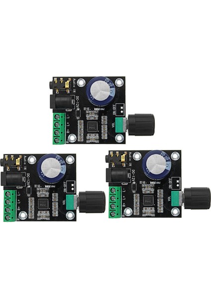 3x PAM8610 Çift Kanallı Dc 12 V Hd Saf Dijital Ses Stereo Amplifikatör Kurulu D Sınıfı 15 W x 2 Yüksek Güç Amplifikatörü Modülü (Yurt Dışından)