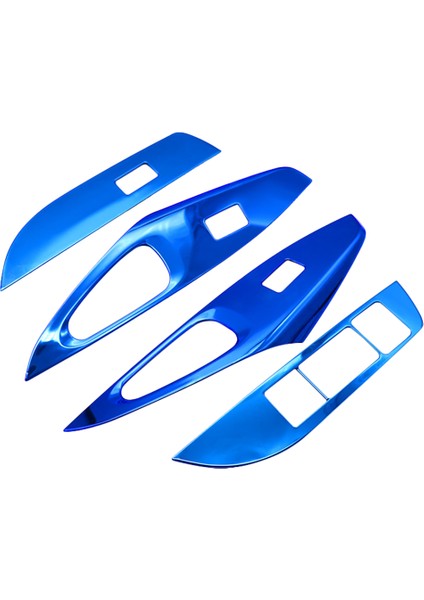 2021 Lhd Kapı Pencere Camı Kaldırma Kontrol Anahtarı Paneli Kapak Trim Paslanmaz Çelik/mavi (Yurt Dışından)