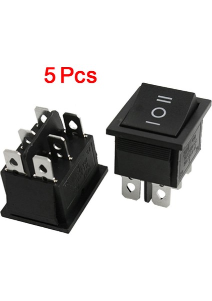 Sodıal(R) 5 Adet x 6 Pin Dpdt On-Off-On 3 Pozisyonlu Tekne Rocker Anahtarı 15A/250V 20A/125V Ac (Yurt Dışından)