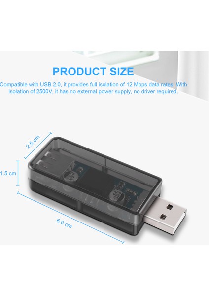 Usb'den Usb'ye Izolatör Endüstriyel Sınıf Dijital Izolatörler, Shell 12MBPS Hız ADUM4160/ADUM316 (Yurt Dışından)